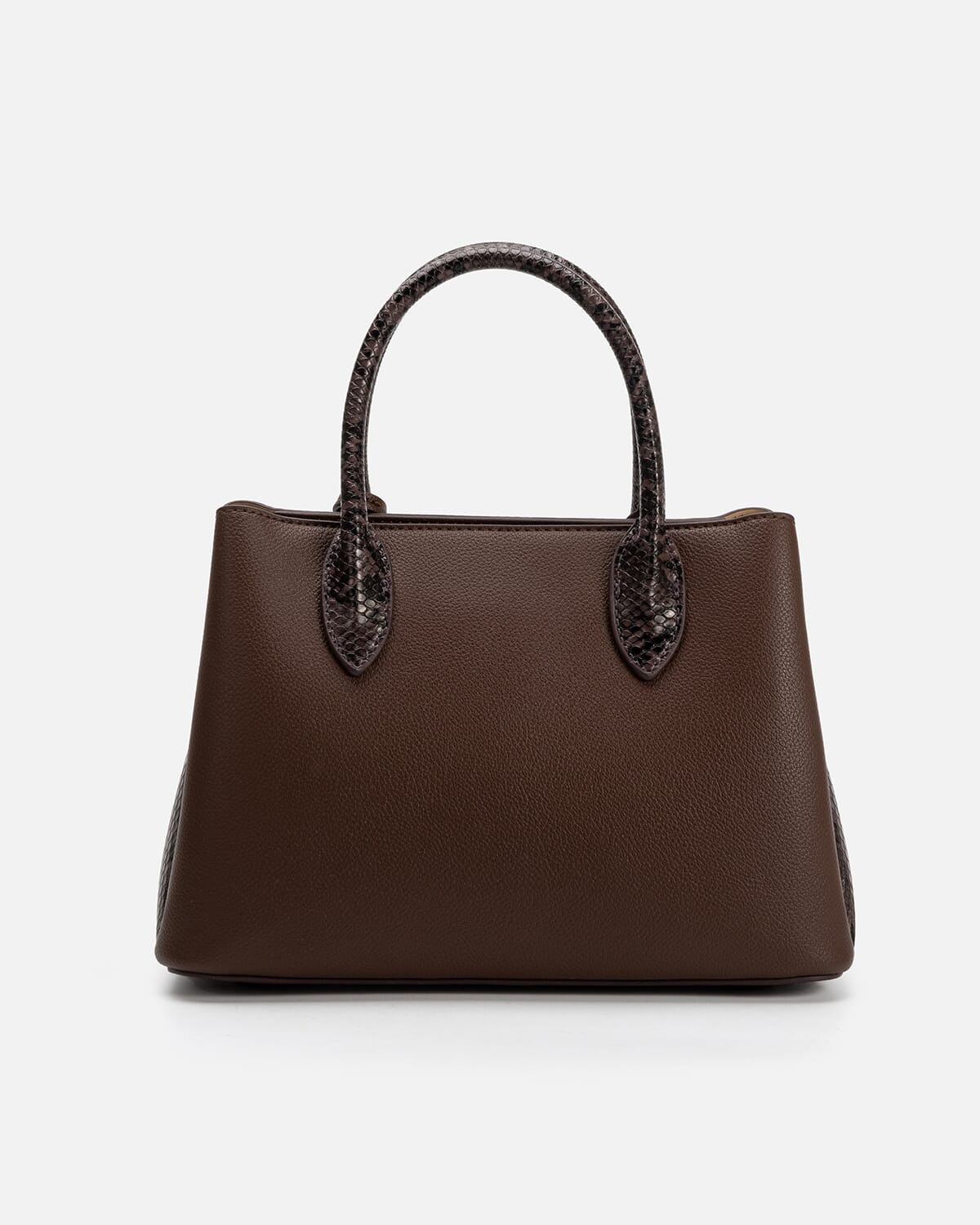 شنطة نسائية من الجلد بلون بني